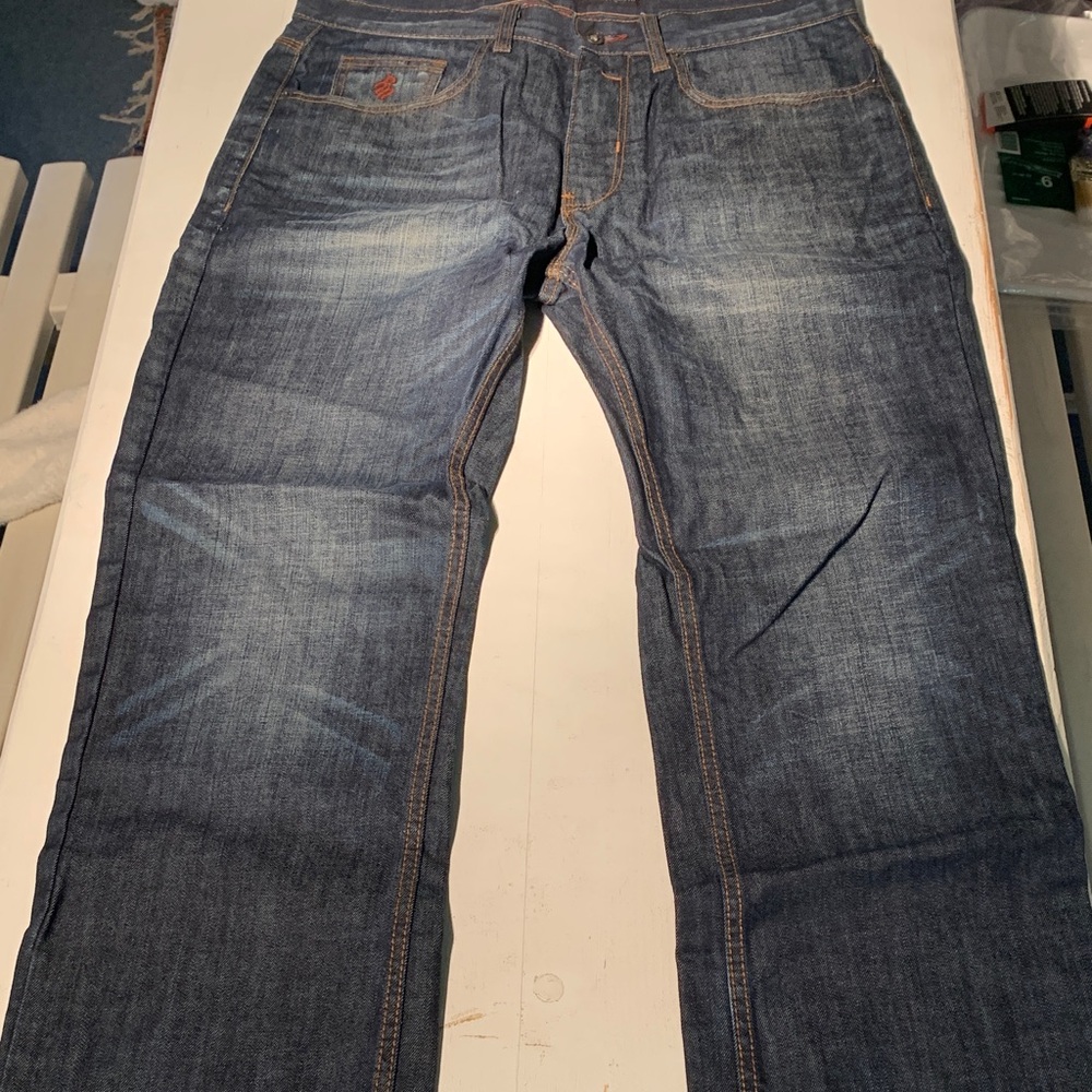 Rocawear Men's Dark Blue Straight Jeans